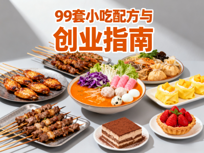 【283】99套小吃配方视频做法，附带创业指南实战课程，总价值超过1万+