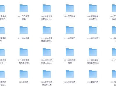 【273】价值2万的烧烤小吃配方合集，整整32套，都是从国内知名大厨那边搞来的